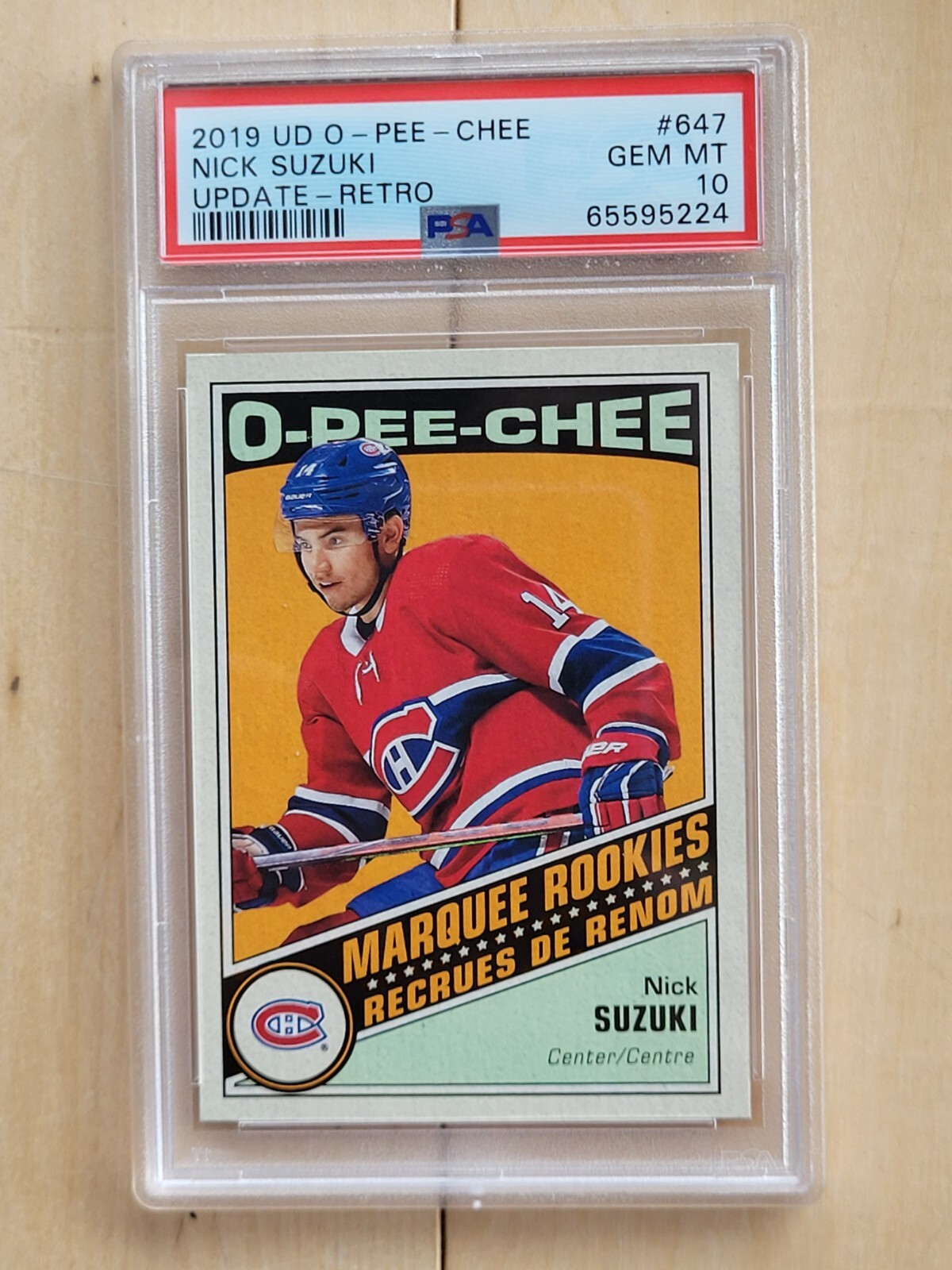 2019-20 O-pee-chee Update Retro Nick Suzuki Rookie PSA 10 Gem Mint RC #647