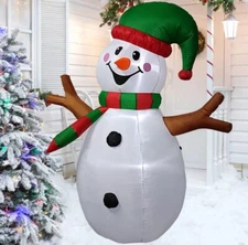 Snowman Inflatable 5.0 FT Tall Cute Christmas Inflatables with Built-in LEDs