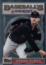 GREG OLSEN FINEST SILVER BASE BALTIMORE ORIOLES #121 1993 93 TOPPS