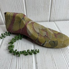 Vintage Floral Fabric Covered Store Shoe Form Display Left Foot Adult