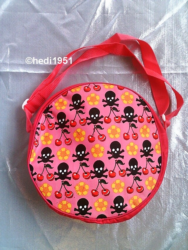 SKULL CHERRY Vinyl Bag ROCKABILLY PUNK ROCK BABY Tasche