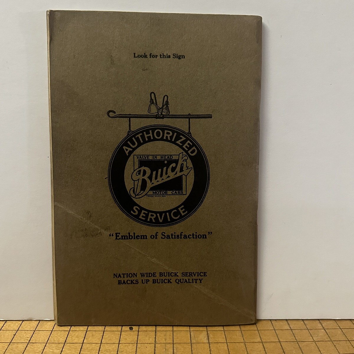 Original 1922 Buick Reference Book 4 Cylinder Series Roadster