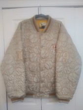 VNTG Raw Blue Classics First Team Baseball Quilted Bomber Jacket 2XL