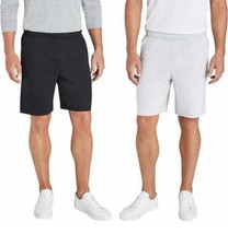 NWT EDDIE BAUER MEN'S SIZE M L XL XXL 2 PACK ZIP POCKET DRAWSTRING SHORTS GRAYS