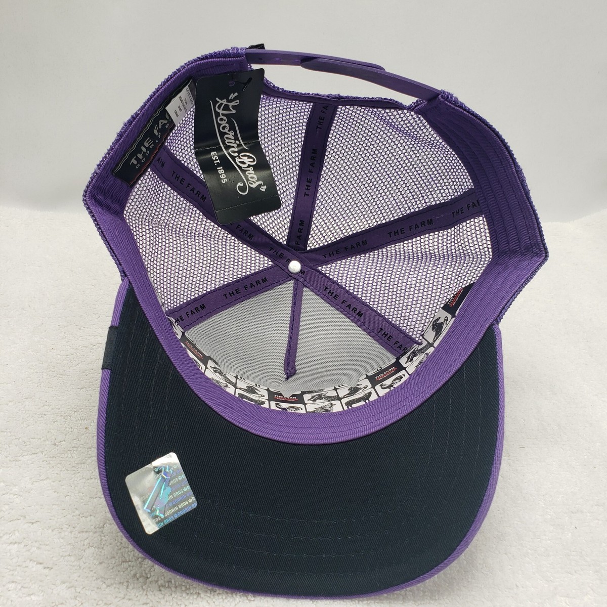 Goorin Bros The Farm Raven Purple Snapback Trucker Hat Cap  display picture 1