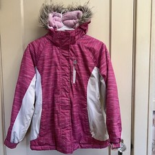 Free Country Girls L 14/16 Ski Snowboard Insulated Fleece Lined Hooded Jacket