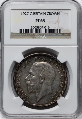 1927 Great Britain George V Crown NGC PR 63
