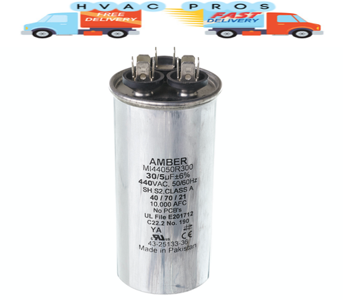Replacement Capacitor 35+5 UF 370V - Compatible With Carrier, Bryant, Payne HC98JA036 HC98JA036D Units 2 thumbnail image