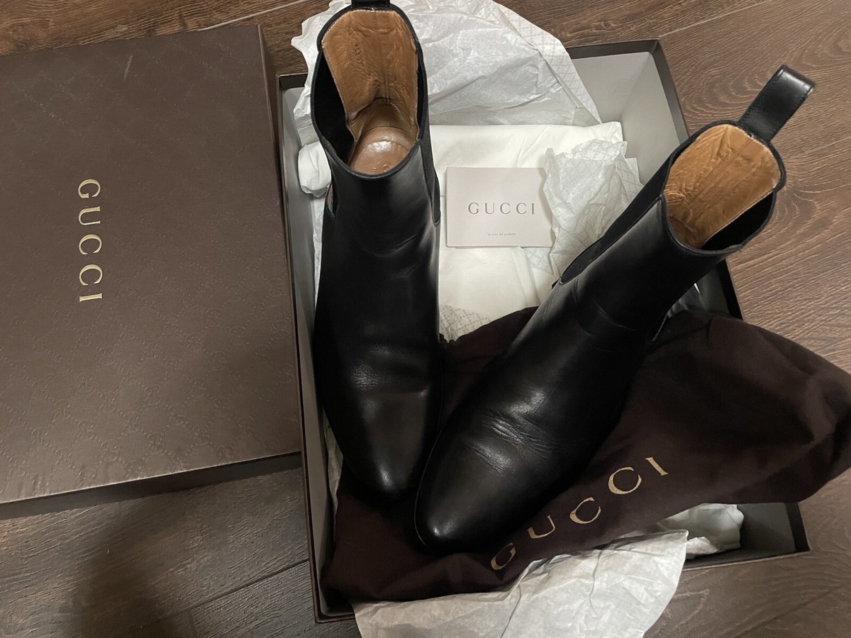 GUCCI leather boots 41 1/2E ブーツ｜メンズ