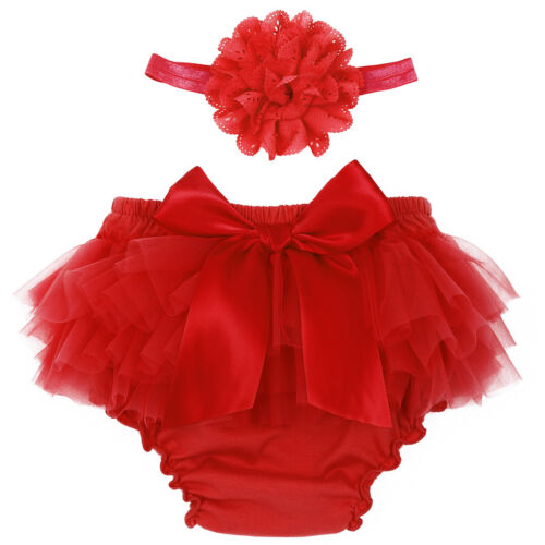Copri pannolini neonato Ruffle Bloomer bambine pantaloncini compleanno fiocco oggetti di scena fotografici - Foto 39 di 41