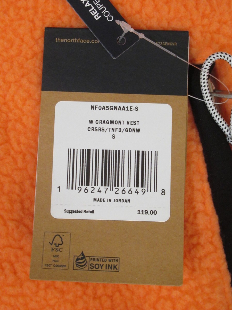 The North Face Womens Cragmont Sherpa Fleece Vest Jacket Small