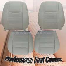 Driver & Passenger Bottom & Back Seat Cover Gray For 2005-2009 Ford Mustang GT