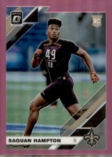 Saquan Hampton ROOKIE 2019 Donruss Optic Pink Prizm New Orleans Saints #138