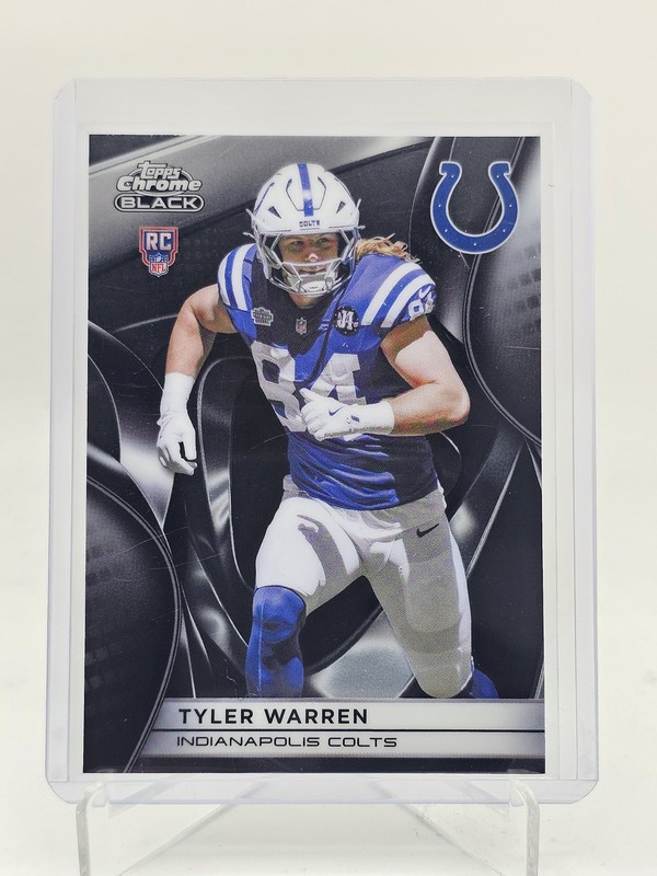 TYLER WARREN 2025 TOPPS CHROME BLACK ROOKIE RC #120 COLTS A Q6608