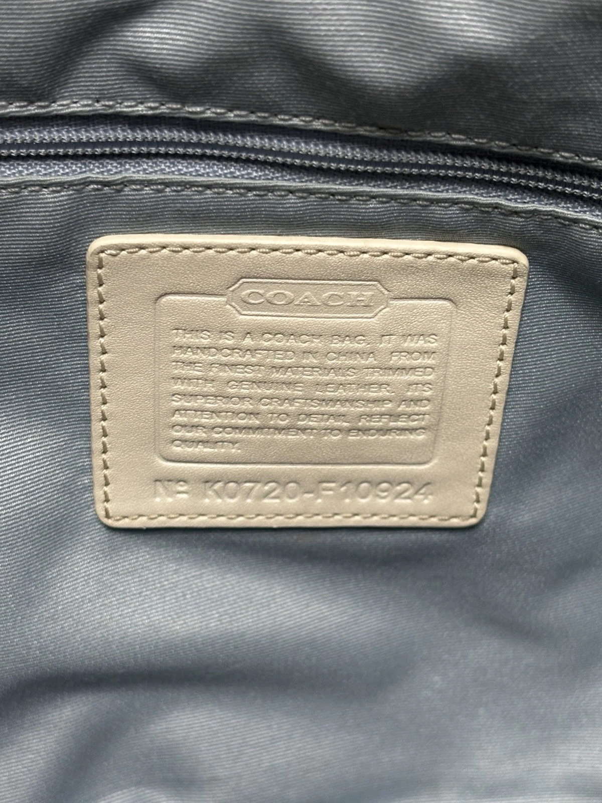 Borsa a tracolla Coach Vintage Signature Mini C Jacquard• Azzurro•Y2K• F10924 usata in ottime condizioni