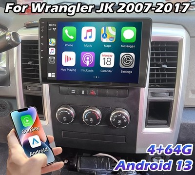For Wrangler JK 2007-2017 Android 13 4+64G Car Stereo Radio Carplay GPS Navi FM