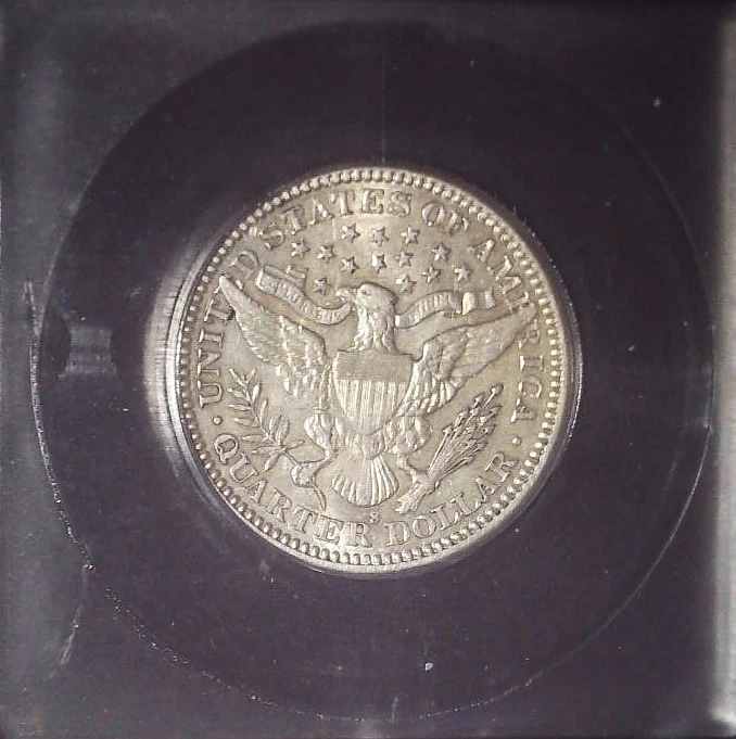 1912-S Barber Quarter, ICG AU53 , Tougher Date, Beautiful and Issue Free - Image 4 of 4