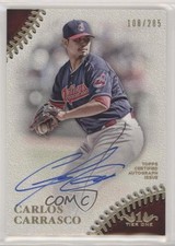 2018 Topps Tier One Prime Performers 108/285 Carlos Carrasco #PPA-CCA Auto 2ck