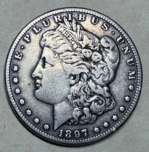 1897 San Francisco Mint Morgan Silver Dollar - EF/AU - FREE INSURED SHIPPING!