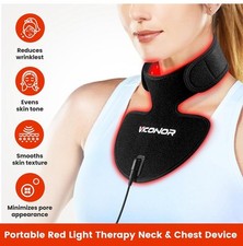 Led Red Light Therapy For Neck Chest Mask Infrared Red Light Therapy Mask