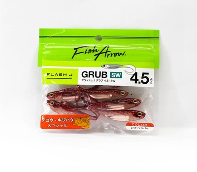 Fish Arrow Soft Köder Flash J Grub SW 4.5 Zoll 5 Stück per pack #124 (0097)