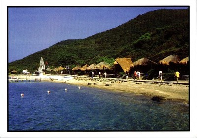 Hon Tam Island Nha Trang Vietnam Beach Resort Huts Ocean Postcard Nghi Ho