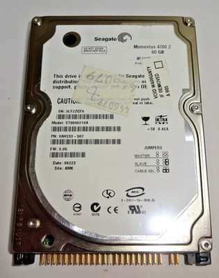 SEAGATE ***ST9808210*** 80 GB *** IDE HDD Notebook Festplatte 2,5 Zoll #NFP1473