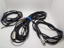 Lot of 3 Audio Cables XLR to 1/4 Inch XLR to 1/8 Inch XLR to XLR Untested