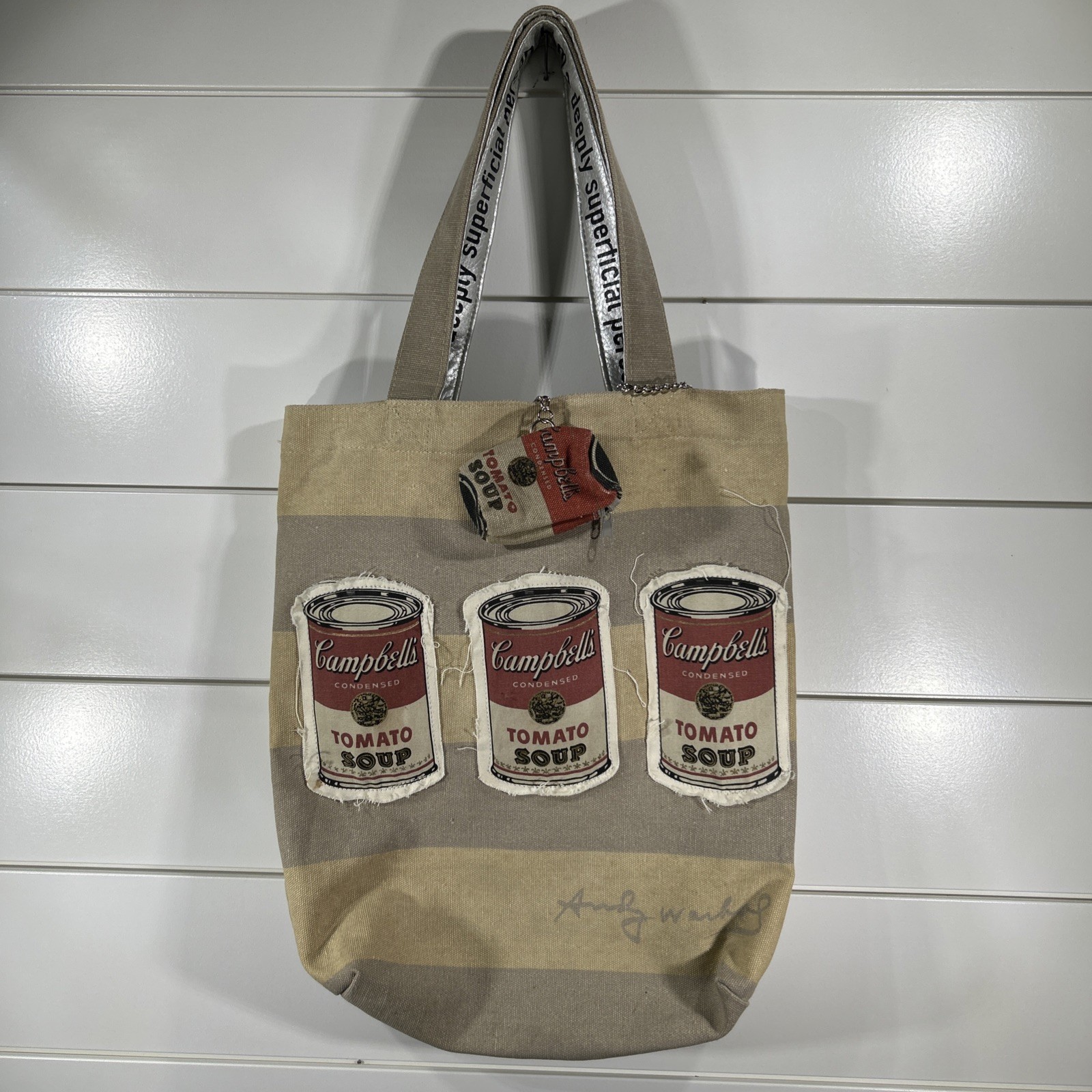 Andy Warhol Tote Campbell’s Soup Canvas Bag by Loop NYC with Coin Purse Laptop