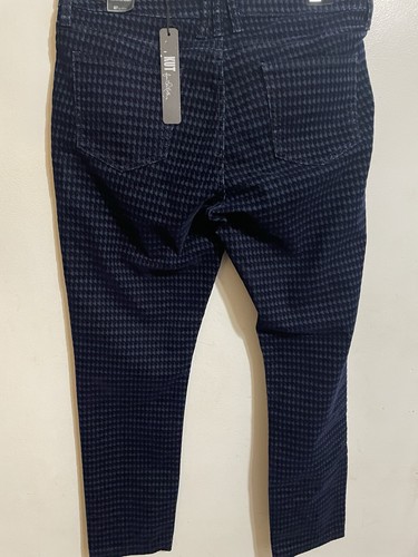 Kut From The Kloth Mia Corduroy Toothpick Skinny In Black Houndstooth Sz 12 NWT - Picture 6 of 6