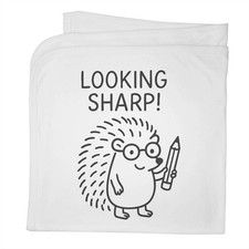 'Looking Sharp Hedgehog' Cotton Baby Blanket / Shawl BY00041848 