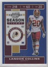 2019 Panini Contenders Optic Season Ticket Blue Prizm 72/99 Landon Collins n1u