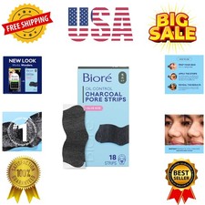 Biore Charcoal Deep Cleansing Pore Strips, Nose Strips for Blackhead Removal ...