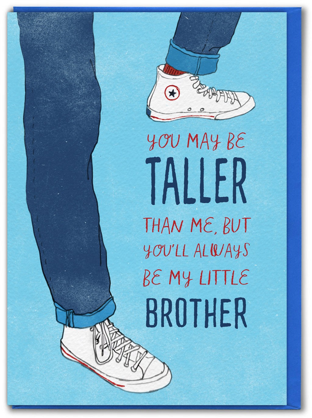 Funny Brother Birthday Card Witty Amusing Sibling Humour Little Bro Banter Joke