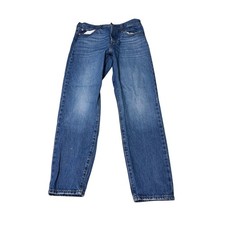 Levis Premium Big E Wedgie Straight Jeans Medium Wash Button Fly Womens 29X27