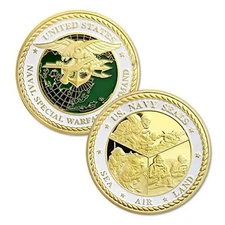 US Navy Seals Challenge Coin Naval Special Warfare Command Military Coin 