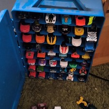 Hot Wheels Diecast Car Collection Lot 1:64 Multicolor with Blue Storage Case