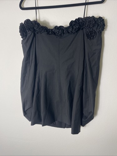 Anna October Vanda Kleid schwarz Rosettendetail am Ausschnitt Größe XS neu mit Etikett $ 825 UVP - Bild 6 von 9
