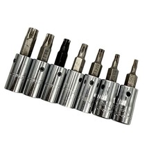 Snap-On Tools 7pcs Torx Set  1/4” Drive TTX10, 15A, 20, 25C, 27, 30, 40 Socket