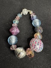 Women's Boho Mixed Stone Beaded Stretch Bracelet Multicolor Magnetic Closure