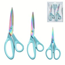 Titanium Scissors Set 3-piece Perfect for Sewing Arts School Projects Stationery