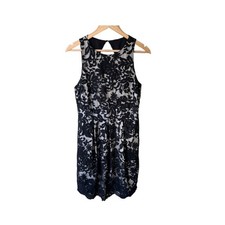 Eliza J Dress Black Floral Lace Cutout Back Cocktail Party Wedding Formal Sz 10