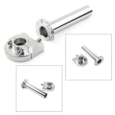 7/8in Turn Twist Throttle Handle Bar Throttle Tube For Moto Universal CNC Sliver
