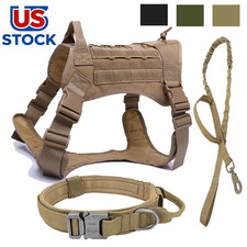 Tactical Dog Vest US Working Dog Military Harness with Handle No-pull Large.