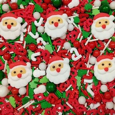 Homankit Christmas Sprinkles for Cake Decorating Edible Santa Claus Candy Spr...