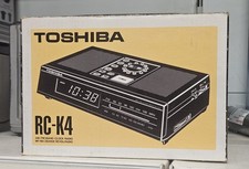 TOSHIBA CLOCK RADIO Old STOCK, RC-K4 FM/AM 2 BANDBATTERY BACK UP VINTAGE 