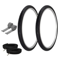 PRO TIRES 700 x 40 Black W-2101 W/ HEAVYDUTY TUBES RIM STRIPS 60mm Presta Val