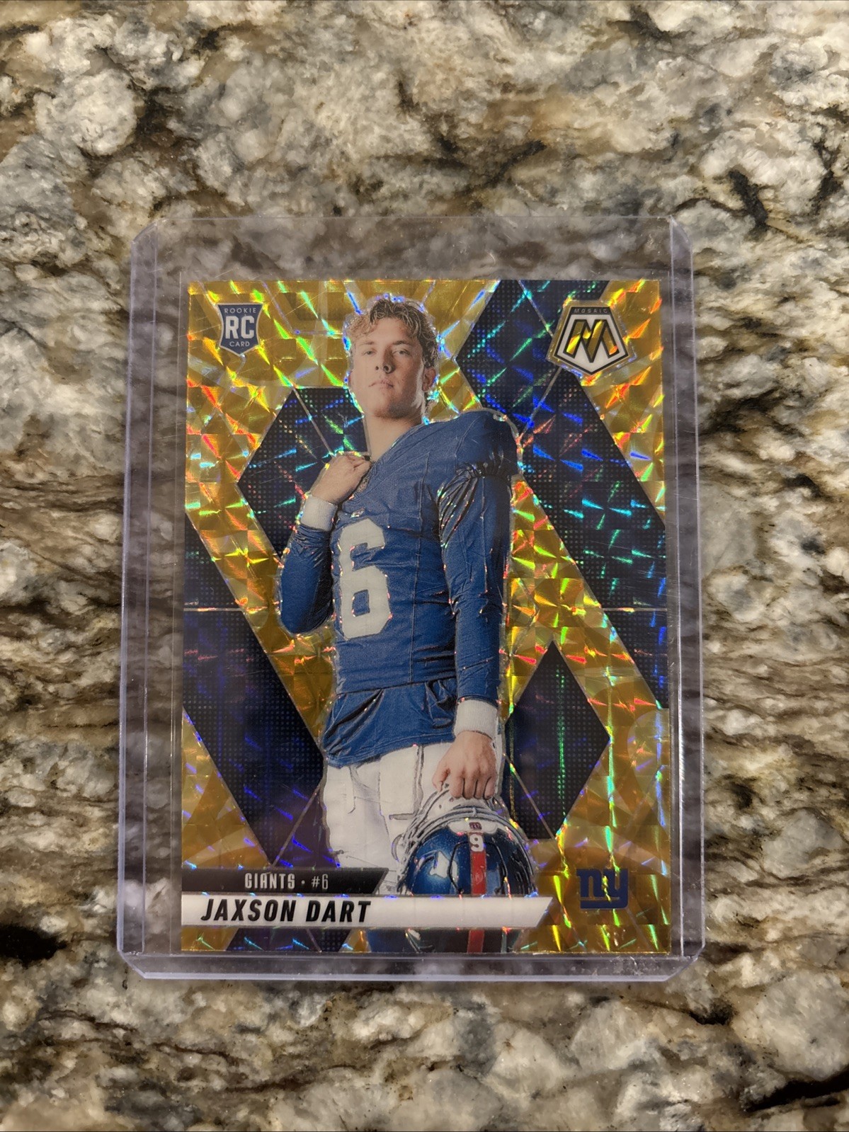 2025 Mosaic Jaxson Dart Yellow Reactive Prizm Rookie RC #288 VARIATION NY Giants