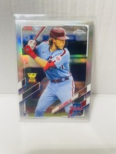 2021 Topps Chrome - Alec Bohm #119 Refractor Blue Jersey, Batting (RC)