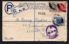 Nigeria 1924 Uprated Registered Cover Lagos To The Hague 3d Plus 1d  & 2d